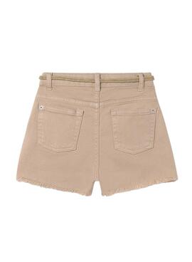 Shorts Mayoral en sarga beige pour fille