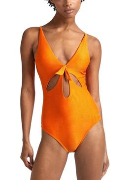 Maillot de bain Pepe Jeans Wave Knot Orange pour femme