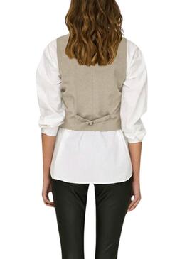 Gilet Only Diane Beige pour Femme