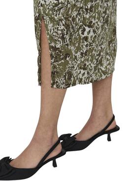 Jupe Only Saule Midi Vert pour Femme