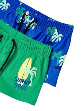 Set 2 Maillots de bain Mayoral Courts Bleu Vert Garçon