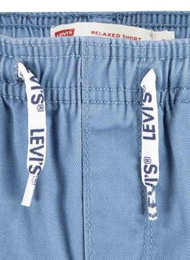 Bermuda Levi's à enfiler tissée bleu clair pour garçon