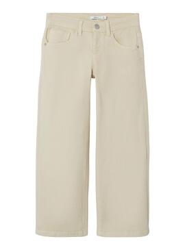 Pantalon Name It Rose Wide Beige Pour Fille