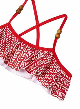 Bikini Mayoral Imprimé Volants Rouge Pour Fille