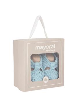 Chausson Tricot Mayoral Bleu Pour Bébé