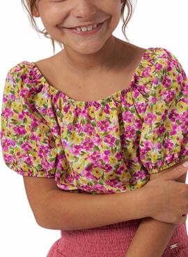 Blouse Mayoral Fleurs pour Fille