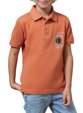 Polo Mayoral Imprimé Tropical Orange pour Garçon