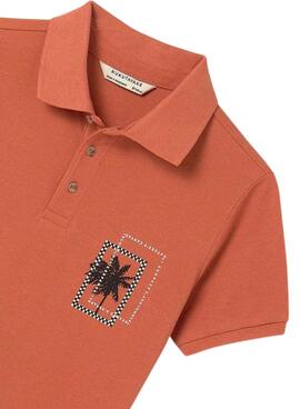 Polo Mayoral Imprimé Tropical Orange pour Garçon