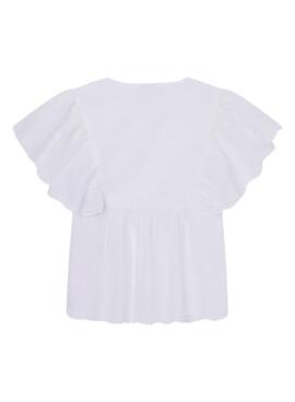 Chemisier Pepe Jeans Omaira Blanc Pour Fille