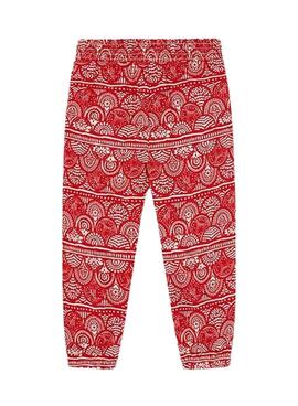 Pantalon Mayoral Imprimé Rouge Pour Fille