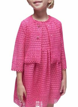 Veste Mayoral Guipure Fuchsia pour Fille