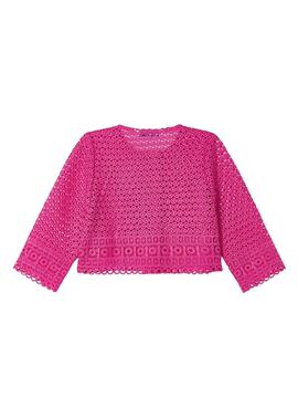 Veste Mayoral Guipure Fuchsia pour Fille