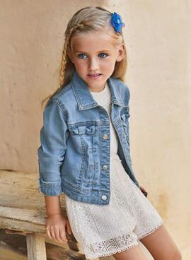 Veste en jean Mayoral mi-longue pour fille.