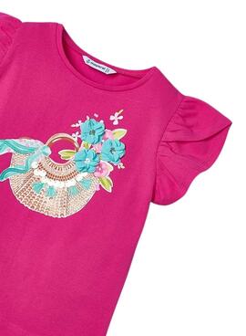 T-shirt Mayoral imprimée rose pour fille