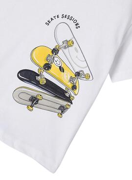 T-shirt Mayoral Skate Blanc pour Garçon