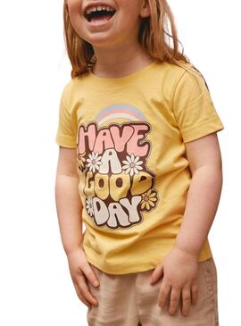 T-shirt Name It Becca Jaune pour Fille