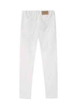 Pantalon Mayoral Sergé Skinny Blanc Pour Fille