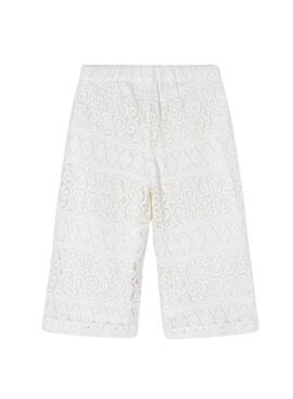 Pantalon Mayoral Encaje Blanc Pour Fille