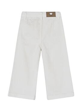 Pantalon Mayoral Wide Blanco pour Fille