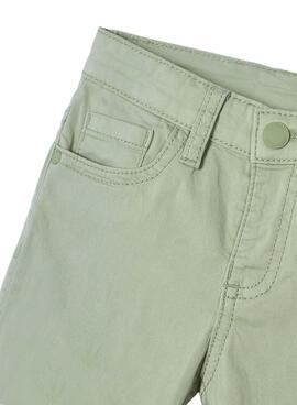 Pantalon Mayoral en toile Slim Basic Vert pour garçon