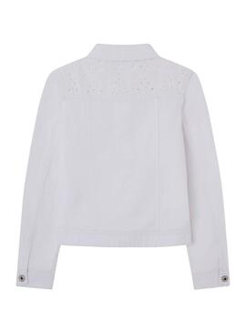 Veste en jean Pepe Jeans Isa blanc pour fille