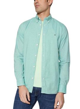 Chemise Tommy Hilfiger Flex Textured Vert pour Homme