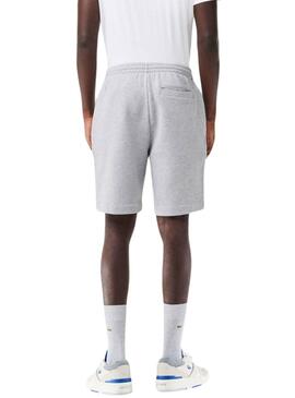 Jogger Lacoste gris Bermuda éco pour homme