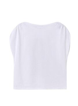 T-shirt Mayoral Imprimé Graphique Blanc Fille