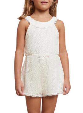 Overall Maire Guipure Beige Pour Fille