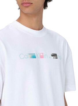 T-shirt Calvin Klein Photoprint Blanc Homme