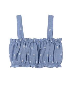 Blouse et Top froncé bleu Mayoral pour fille