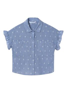 Blouse et Top froncé bleu Mayoral pour fille