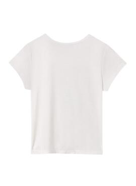 T-shirt Mayoral Flores Blanco pour Fille