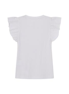 T-shirt Pepe Jeans Quanise Blanc Pour Fille