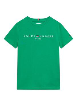 T-shirt Tommy Hilfiger Essential Vert Pour Enfant