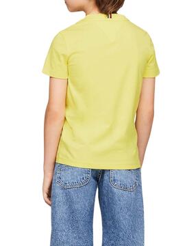 T-shirt Tommy Hilfiger Logo Jaune Pour Enfant