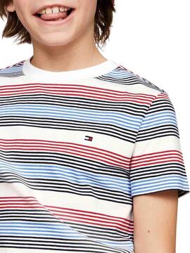 T-shirt Tommy Hilfiger Corporate à rayures pour enfant