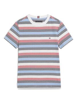 T-shirt Tommy Hilfiger Corporate à rayures pour enfant