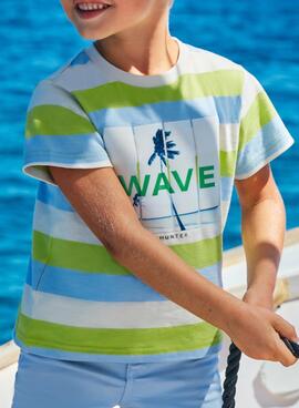 T-shirt Mayoral Wave Vert Pour Garçon