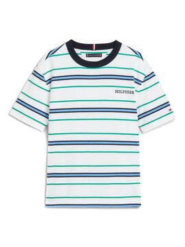T-shirt Tommy Hilfiger Monotype à rayures pour enfant
