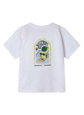 T-shirt Mayoral Citrus Blanc pour Garçon