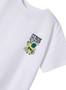 T-shirt Mayoral Citrus Blanc pour Garçon