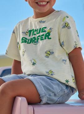 T-shirt Mayoral True Surfer Blanc Pour Garçon