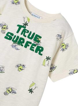 T-shirt Mayoral True Surfer Blanc Pour Garçon