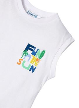 T-shirt Mayoral Fun Blanc Pour Garçon