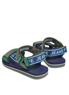 Tongs Pepe Jeans Pool One Vert Pour Enfant