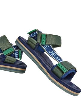 Tongs Pepe Jeans Pool One Vert Pour Enfant