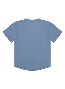 T-shirt Levi's Curved Bleu Pour Enfant.