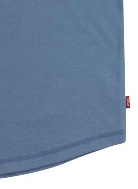 T-shirt Levi's Curved Bleu Pour Enfant.