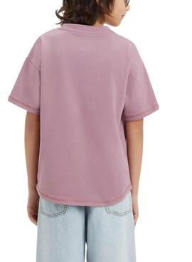 T-shirt Levi's Curved Purple For Child